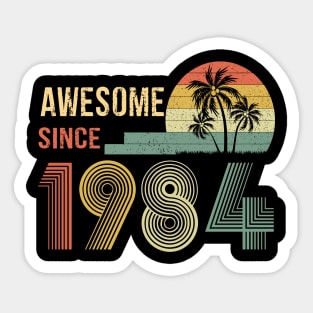 38 Years Old Awesome Since 1984 Gifts 38th Birthday Gift Sticker